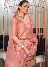 Load image into Gallery viewer, Shades Of Pink Lehariya Handloom Weaving Organza Silk Saree