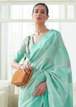 Load image into Gallery viewer, Shades Of Blue Lucknowi Chikankari Weaving Silk Saree