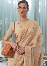 Load image into Gallery viewer, Shades Of Brown Lucknowi Chikankari Weaving Silk Saree