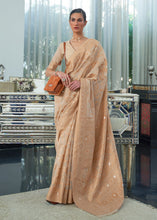 Load image into Gallery viewer, Shades Of Brown Lucknowi Chikankari Weaving Silk Saree