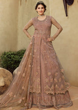 Carica l&#39;immagine nel visualizzatore Galleria,Old Rose Heavy Embroidered Net Anarkali