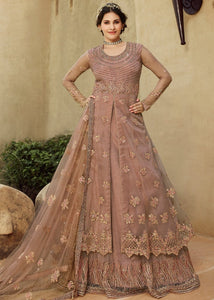 Old Rose Heavy Embroidered Net Anarkali