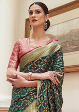 Load image into Gallery viewer, Opal Green Handloom Patola Weave Silk Saree