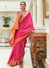 Load image into Gallery viewer, Magenta Pink Handloom Patola Weave Silk Saree