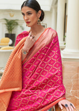 Load image into Gallery viewer, Magenta Pink Handloom Patola Weave Silk Saree