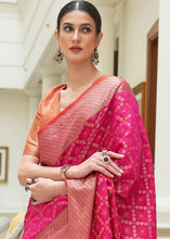 Load image into Gallery viewer, Magenta Pink Handloom Patola Weave Silk Saree