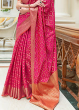 Load image into Gallery viewer, Magenta Pink Handloom Patola Weave Silk Saree