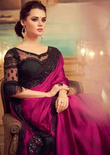 Load image into Gallery viewer, Hot Pink Designer Embroidered Satin Silk Saree with Sequence work