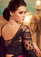 Load image into Gallery viewer, Hot Pink Designer Embroidered Satin Silk Saree with Sequence work