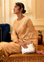 Load image into Gallery viewer, Sand Brown Chikankari Weaving Banarasi Cotton Silk Saree