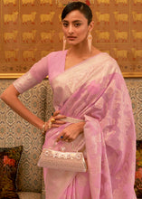 Load image into Gallery viewer, Vivid Pink Handloom Woven Silk Saree with Sequins work