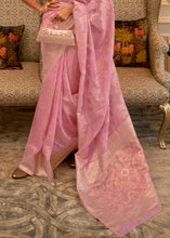 Load image into Gallery viewer, Vivid Pink Handloom Woven Silk Saree with Sequins work