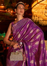 Load image into Gallery viewer, Lollipop Purple Handloom Woven Banarasi Silk Saree