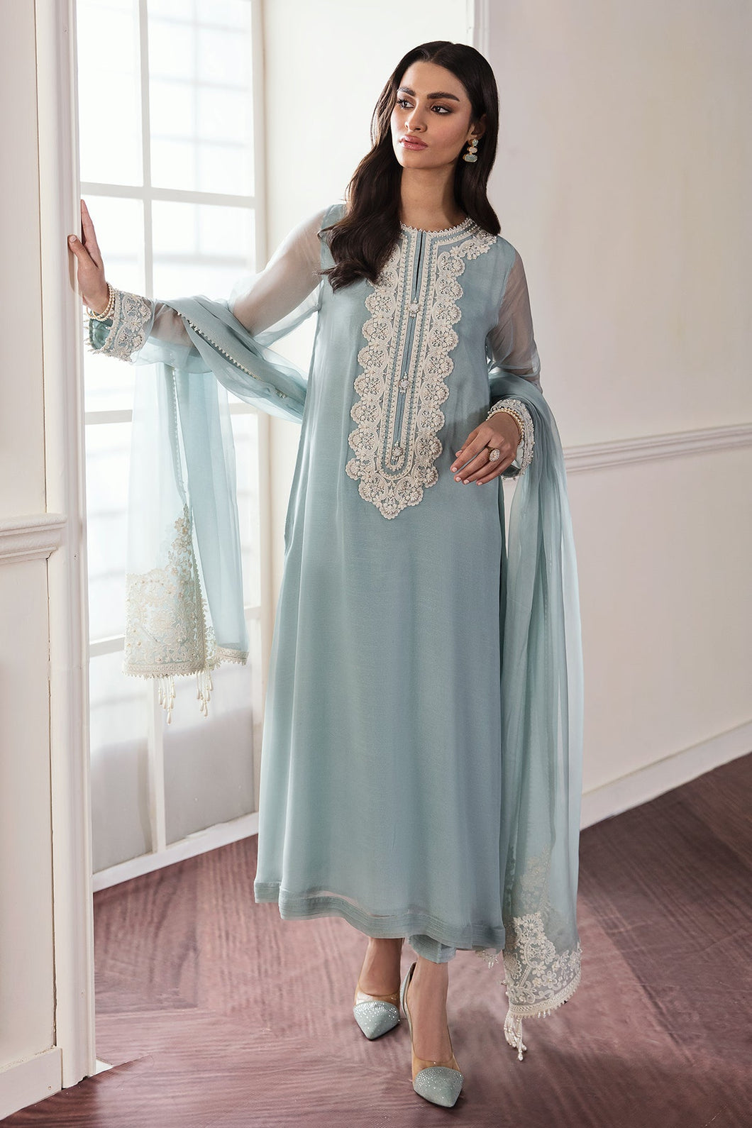 EMBROIDERED CHIFFON PR-753