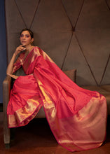 Load image into Gallery viewer, Shades Of Red Handloom Woven Banarasi Silk Saree