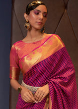 Load image into Gallery viewer, Magenta Pink Handloom Woven Banarasi Silk Saree