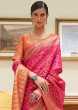 Load image into Gallery viewer, Hot Pink Zari Woven Patola Silk Saree