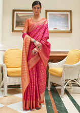 Load image into Gallery viewer, Hot Pink Zari Woven Patola Silk Saree