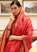 Load image into Gallery viewer, Candy Red Zari Woven Patola Silk Saree