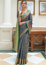 Load image into Gallery viewer, Dark Blue Zari Woven Patola Silk Saree