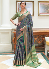 Load image into Gallery viewer, Dark Blue Zari Woven Patola Silk Saree