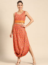Load image into Gallery viewer, Cowl skirt with crop Top
