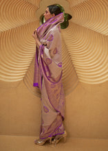 Load image into Gallery viewer, Shades Of Purple Two Tone Woven Silk Saree