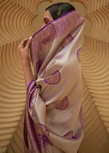 Load image into Gallery viewer, Shades Of Purple Two Tone Woven Silk Saree