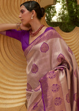 Load image into Gallery viewer, Shades Of Purple Two Tone Woven Silk Saree