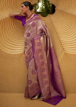 Load image into Gallery viewer, Shades Of Purple Two Tone Woven Silk Saree