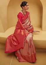 Load image into Gallery viewer, Shades Of Red Two Tone Woven Silk Saree