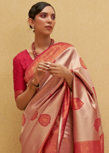 Load image into Gallery viewer, Shades Of Red Two Tone Woven Silk Saree