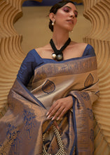 Load image into Gallery viewer, Shades Of Blue Two Tone Woven Silk Saree