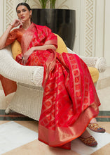 Load image into Gallery viewer, Bridal Red Zari Woven Patola Silk Saree
