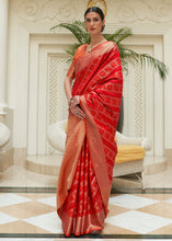 Load image into Gallery viewer, Bridal Red Zari Woven Patola Silk Saree