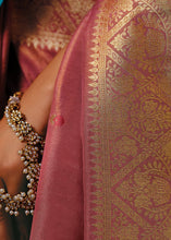 Load image into Gallery viewer, Rouge Pink Designer Zari Woven Tissue Silk Saree