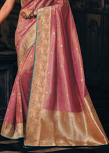 Load image into Gallery viewer, Rouge Pink Designer Zari Woven Tissue Silk Saree