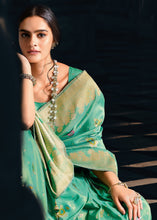 Load image into Gallery viewer, Jade Green Designer Zari Woven Tissue Silk Saree