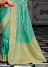 Load image into Gallery viewer, Jade Green Designer Zari Woven Tissue Silk Saree