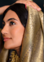 Load image into Gallery viewer, Anchor Grey Designer Zari Woven Tissue Silk Saree