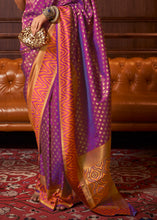 Load image into Gallery viewer, Dark Orchid Purple Handloom Woven Banarasi Silk Saree