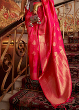 Load image into Gallery viewer, Hot Pink Woven Banarasi Silk Saree