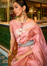 Load image into Gallery viewer, Shades Of Pink Handloom Weave Organza Silk Saree