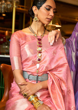 Load image into Gallery viewer, Shades Of Pink Handloom Weave Organza Silk Saree