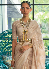 Load image into Gallery viewer, Shades Of Brown Chikankari Weaving Silk Saree with Sequins work