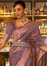 Load image into Gallery viewer, Razzmic Berry Purple Zari Woven Handloom Weaving Silk Saree