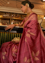 Load image into Gallery viewer, Mystic Pink Zari Woven Handloom Weaving Silk Saree
