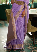 Load image into Gallery viewer, Electric Purple Zari Woven Tussar Silk Saree