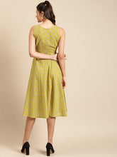 Load image into Gallery viewer, Floral print skater dress with side cut out