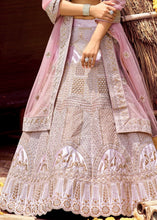 Laden Sie das Bild in den Galerie-Viewer, Periwinkle Purple Velvet Lehenga Choli with Zari, Dori &amp; Zarkan work